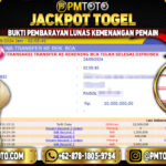 Selamat Kepada Member PMTOTO JACKPOT BACCARAT 2 GAMES Rp.10.000.000.,- LUNAS