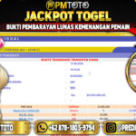 Selamat Kepada Member PMTOTO JACKPOT HONGKONG POOLS Rp.20.000.000.,- LUNAS