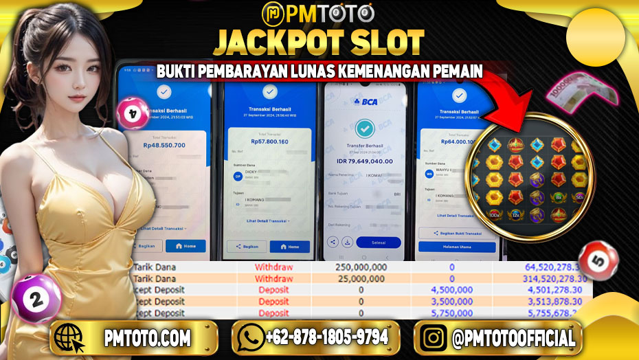 Selamat Kepada Member PMTOTO JACKPOT GATES OF OLYMPUS di PMTOTO Rp.300,000,000.,- LUNAS