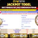 Selamat Kepada Member PMTOTO JACKPOT HONGKONG POOLS Rp.11,041,000.,- LUNAS