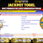 Selamat Kepada Member PMTOTO JACKPOT TOTOMACAU 5D Rp.9.500.000.,- LUNAS