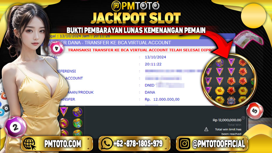 Selamat Kepada Member PMTOTO JACKPOT GATES OF OLYMPUS X1000 di PMTOTO Rp.12,000,000.,- LUNAS