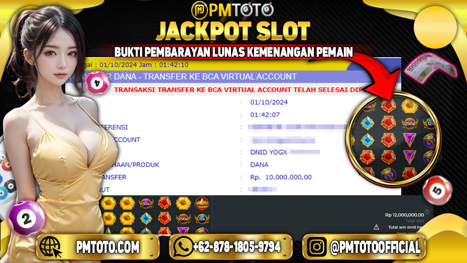 Selamat Kepada Member PMTOTO JACKPOT GATES OF OLYMPUS di PMTOTO Rp.10,000,000.,- LUNAS