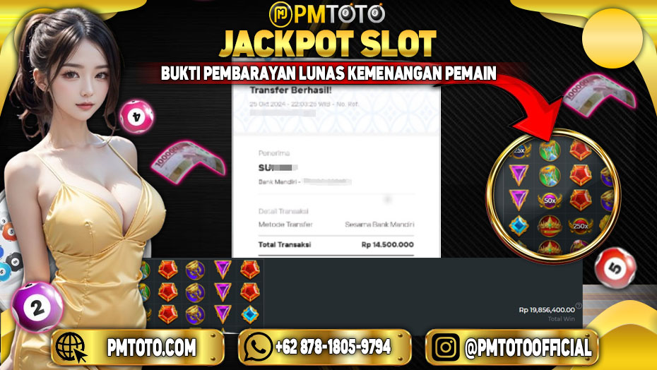 Selamat Kepada Member PMTOTO JACKPOT GATES OF OLYMPUS Rp.14.500.000.,- LUNAS