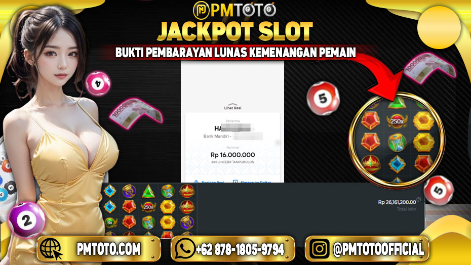 Selamat Kepada Member PMTOTO JACKPOT GATES OF OLYMPUS di PMTOTO Rp.16,000,000.,- LUNAS