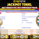 Selamat Kepada Member PMTOTO JACKPOT TOTOMACAU POOLS Rp.21,000,000.,- LUNAS