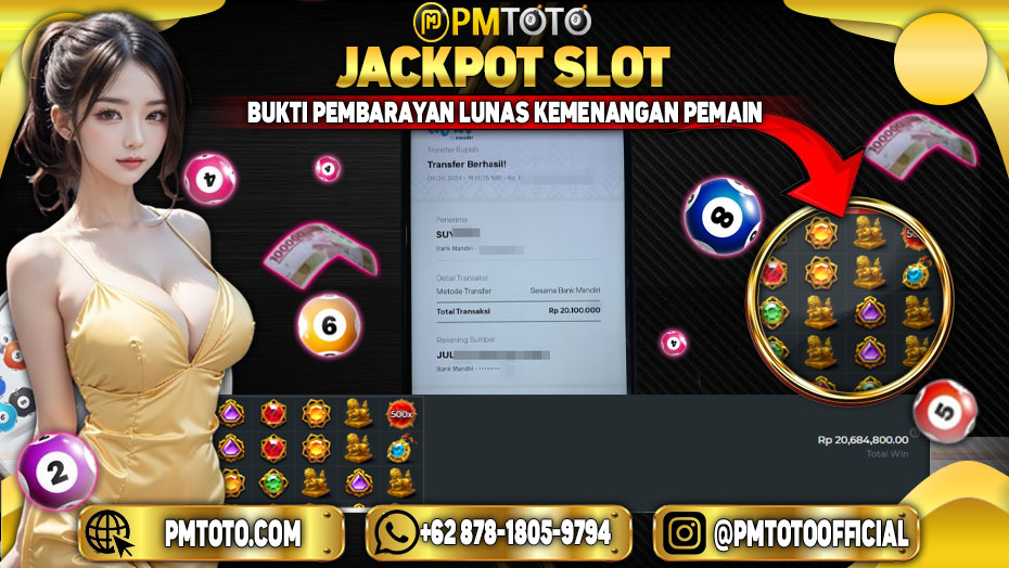 Selamat Kepada Member PMTOTO JACKPOT GATE OF GATOTKACA Rp.20,684,800.,- LUNAS