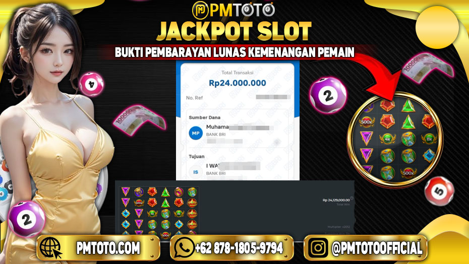 Selamat Kepada Member PMTOTO JACKPOT GATES OF OLYMPUS di PMTOTO Rp.24,000,000.,- LUNAS