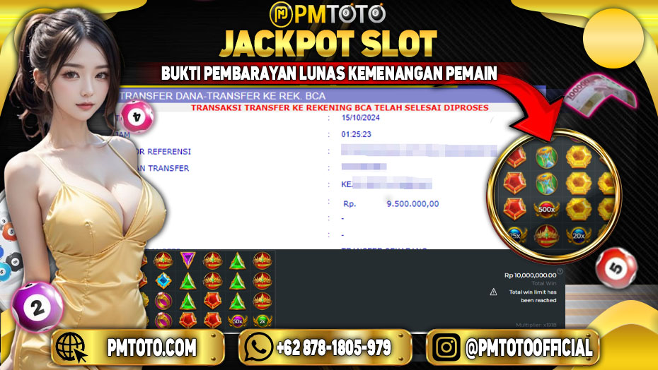 Selamat Kepada Member PMTOTO JACKPOT GATES OF OLYMPUS di PMTOTO Rp.10,000,000.,- LUNAS