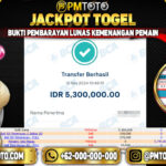 Selamat Kepada Member PMTOTO JACKPOT TOTOMACAU 5D Rp.5.300.000.,- LUNAS