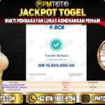 Selamat Kepada Member PMTOTO JACKPOT SINGAPORE Rp.10.500.000.,- LUNAS