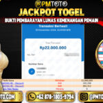 Selamat Kepada Member PMTOTO JACKPOT HONGKONG Rp.22.000.000.,- LUNAS