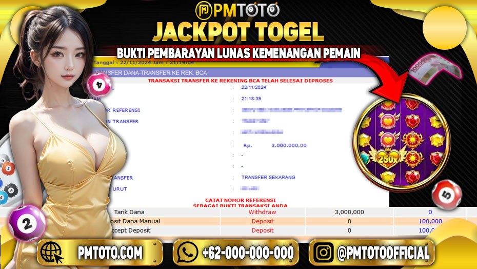 Selamat Kepada Member PMTOTO JACKPOT SLOT STARLIGHT PRINCESS Rp.3.000.000.,- LUNAS