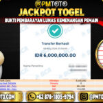 Selamat Kepada Member PMTOTO JACKPOT TAIWAN Rp.6.000.000.,- LUNAS