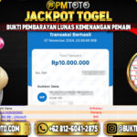 Selamat Kepada Member PMTOTO JACKPOT HONGKONG Rp.10.000.000.,- LUNAS