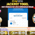 Selamat Kepada Member PMTOTO JACKPOT TOTOMACAU Rp.23.000.000.,- LUNAS