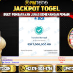 Selamat Kepada Member PMTOTO JACKPOT SINGAPORE Rp.7.000.000.,- LUNAS