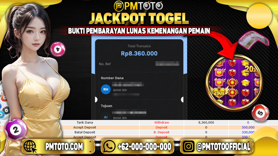 Selamat Kepada Member PMTOTO JACKPOT SLOT PRINCESS 1000  Rp.8.360.000.,- LUNAS