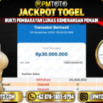 Selamat Kepada Member PMTOTO JACKPOT SWEET BONANZA CANDYLAND Rp.30.000.000.,- LUNAS