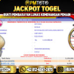 Selamat Kepada Member PMTOTO JACKPOT JAKARTA Rp.3.150.000.,- LUNAS