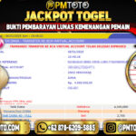 Selamat Kepada Member PMTOTO JACKPOT CHINA Rp.4.500.000.,- LUNAS