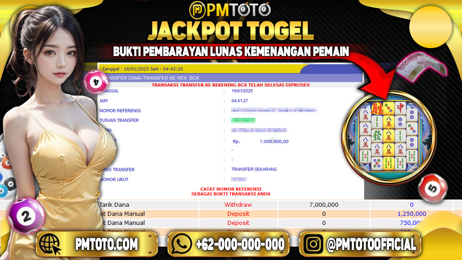 Selamat Kepada Member PMTOTO JACKPOT MAHJONG WAYS 3-BLACK SCATER Rp.7.000.000.,- LUNAS