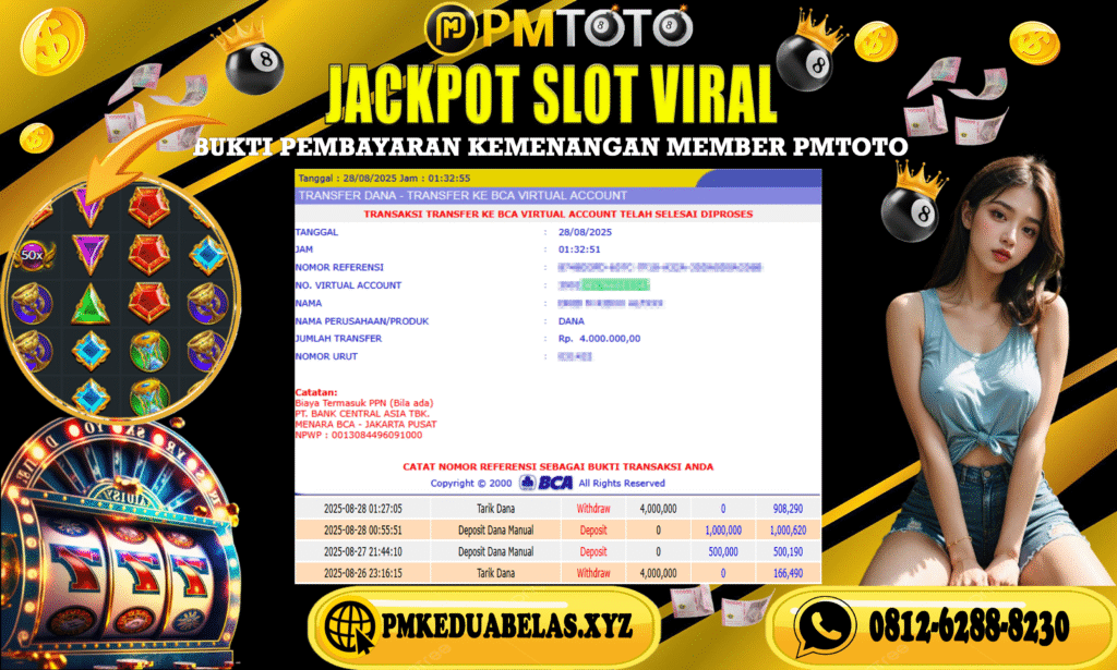 Selamat Kepada Member PMTOTO JACKPOT HONGKONG Rp.4.000.000.,- LUNAS