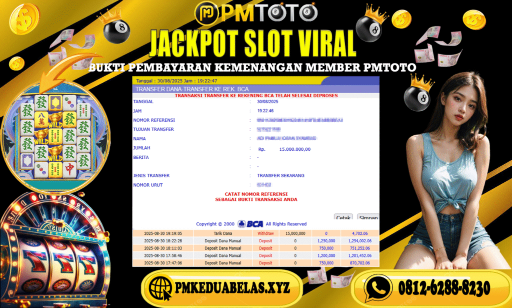 Selamat Kepada Member PMTOTO JACKPOT MAHJONG WAYS BLACK SACTTER Rp.15.000.000.,- LUNAS