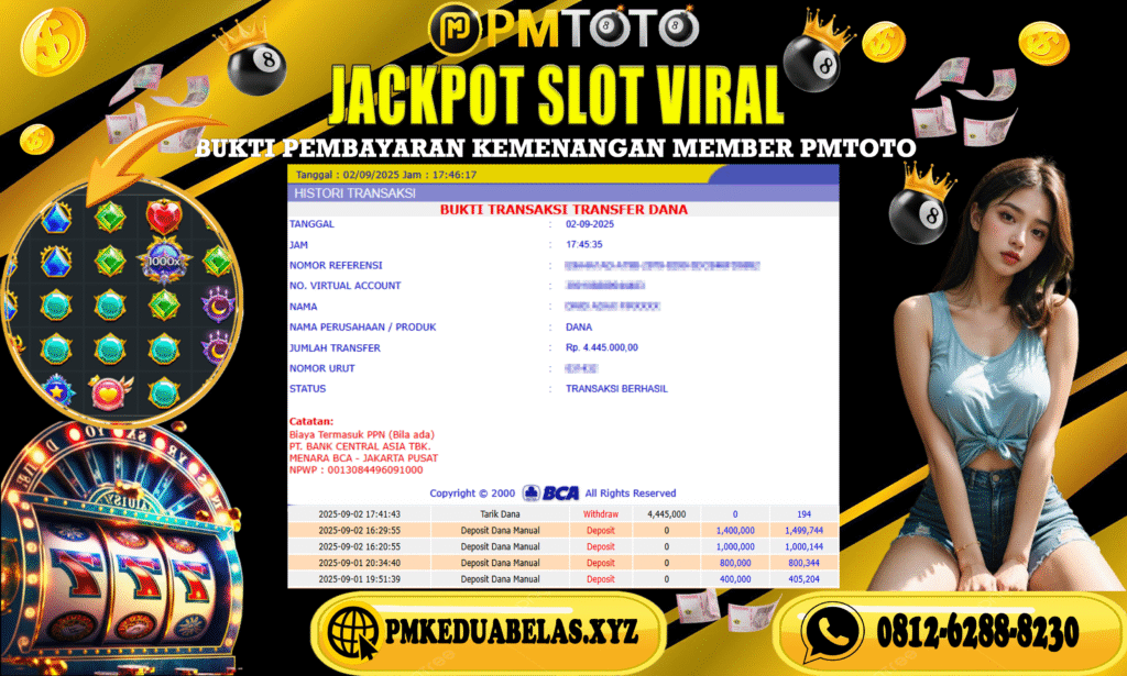 Selamat Kepada Member PMTOTO JACKPOT STARLIGHT PRINCESS 1000 Rp.4.445.000.,- LUNAS