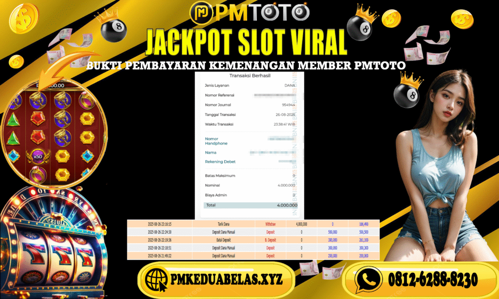 Selamat Kepada Member PMTOTO JACKPOT SLOT GATES OF OLYMPUS Rp.4.000.000.,- LUNAS